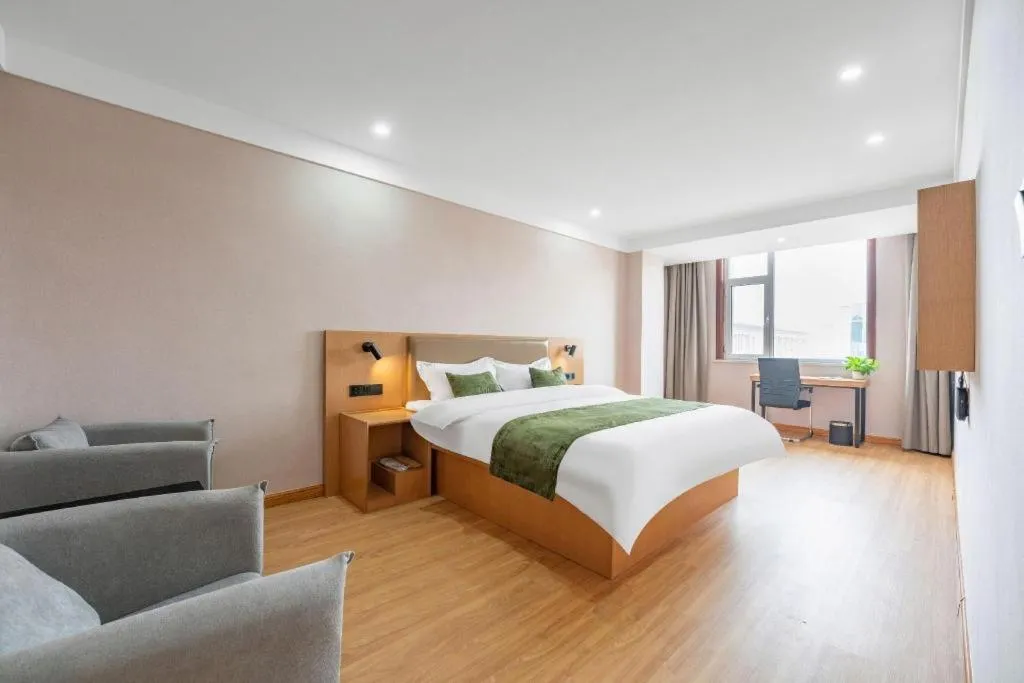 Bed in Green Tree Inn Express Weifang Zhucheng Longyuan Shangcheng