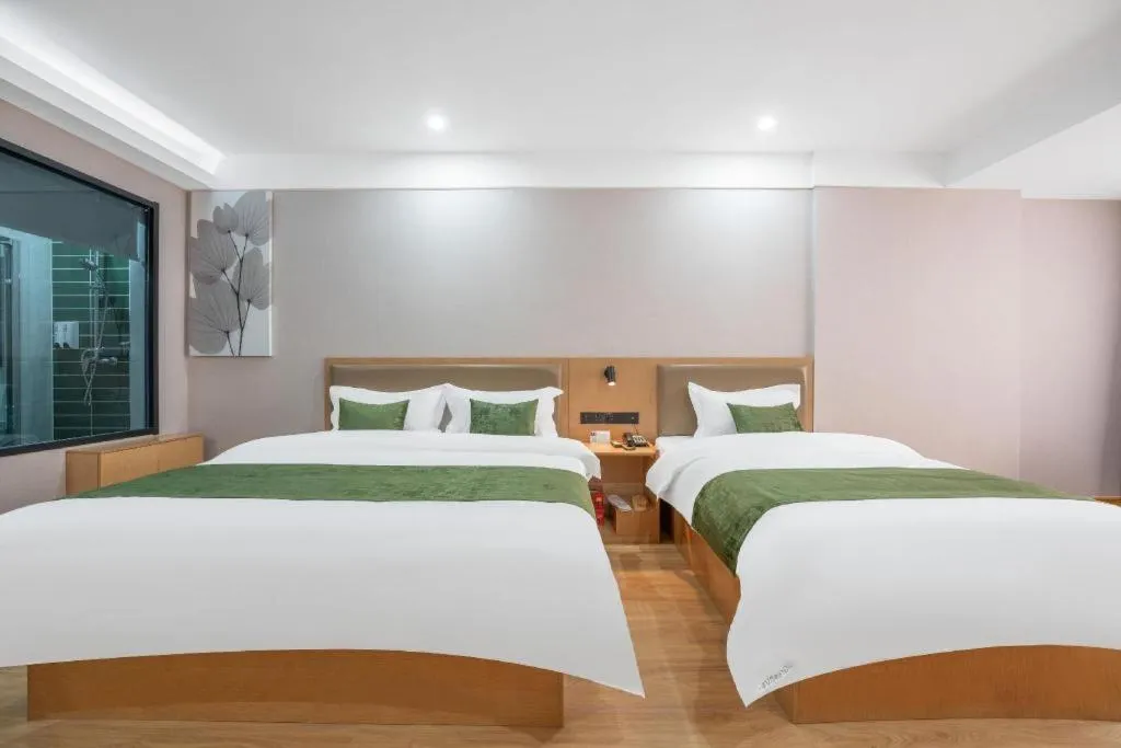 Bed in Green Tree Inn Express Weifang Zhucheng Longyuan Shangcheng
