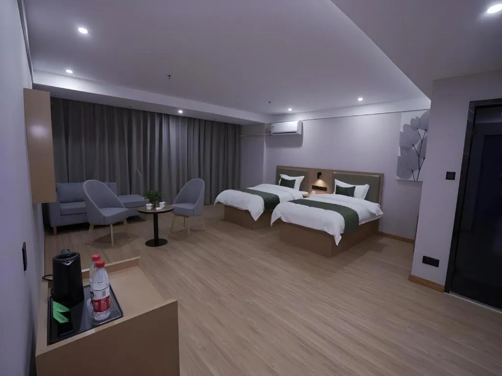 Bed in Green Tree Inn Express Weifang Zhucheng Longyuan Shangcheng