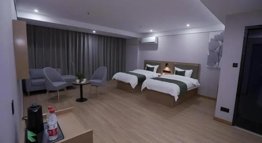 Bed in Green Tree Inn Express Weifang Zhucheng Longyuan Shangcheng