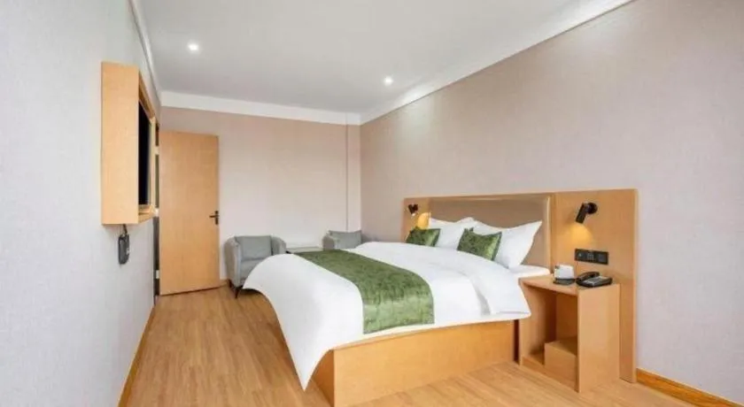 Bed in Green Tree Inn Express Weifang Zhucheng Longyuan Shangcheng