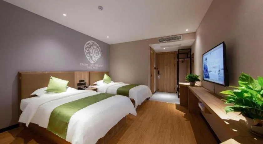 Bed in Shell Hotel Anhui Huaibei Suixi County Economic Development Zone
