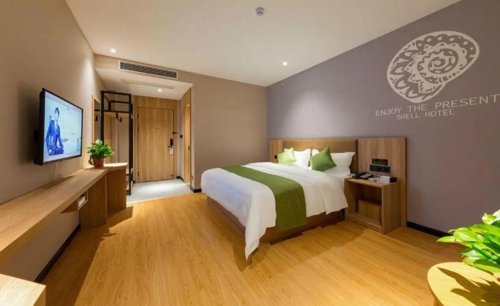 Bed in Shell Hotel Anhui Huaibei Suixi County Economic Development Zone