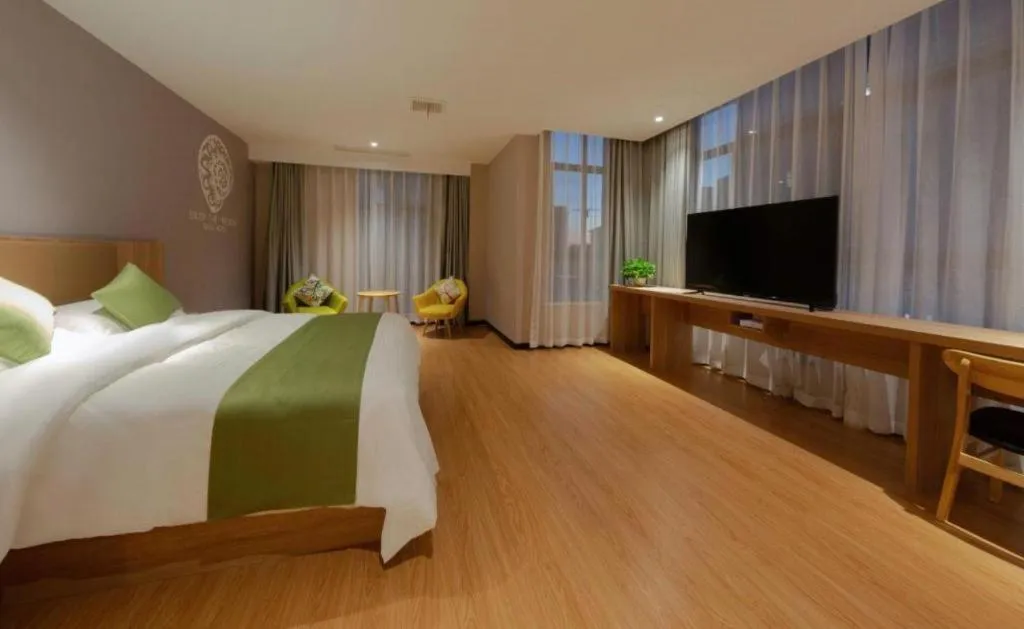 Bed in Shell Hotel Anhui Huaibei Suixi County Economic Development Zone