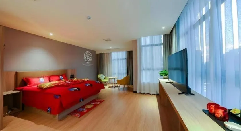 Bed in Shell Hotel Anhui Huaibei Suixi County Economic Development Zone