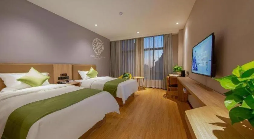 Bed in Shell Hotel Anhui Huaibei Suixi County Economic Development Zone
