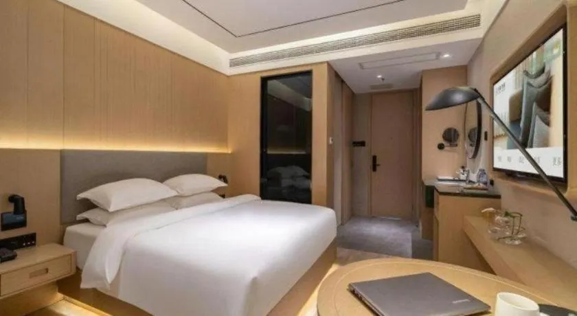 Bed in Deep Sleep Hotel Xuzhou High-Speed Railway Station East Square Oubeisha