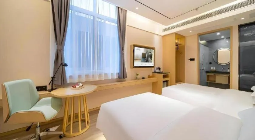 Bed in Deep Sleep Hotel Xuzhou High-Speed Railway Station East Square Oubeisha