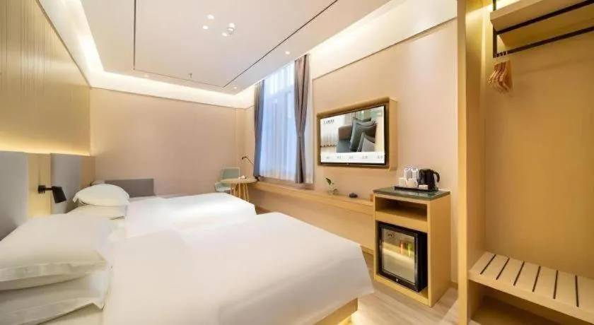 Bed in Deep Sleep Hotel Xuzhou High-Speed Railway Station East Square Oubeisha
