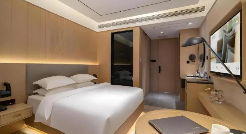 Bed in Deep Sleep Hotel Xuzhou High-Speed Railway Station East Square Oubeisha