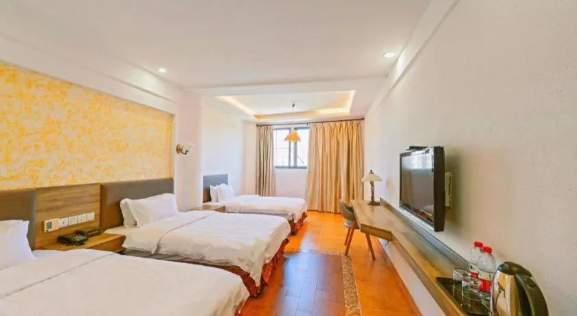 Bed in GreenTree Alliance Hotel Shanghai Baoshan District Meilan Lake Yueluo Road