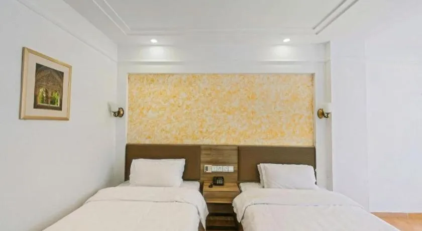 Bed in GreenTree Alliance Hotel Shanghai Baoshan District Meilan Lake Yueluo Road