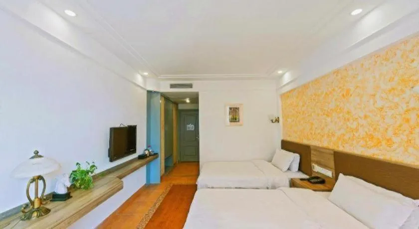 Bed in GreenTree Alliance Hotel Shanghai Baoshan District Meilan Lake Yueluo Road