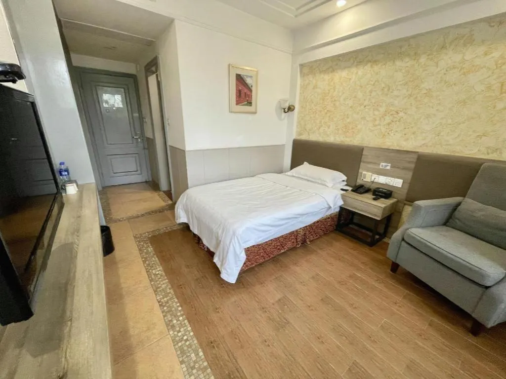 Bed in GreenTree Alliance Hotel Shanghai Baoshan District Meilan Lake Yueluo Road