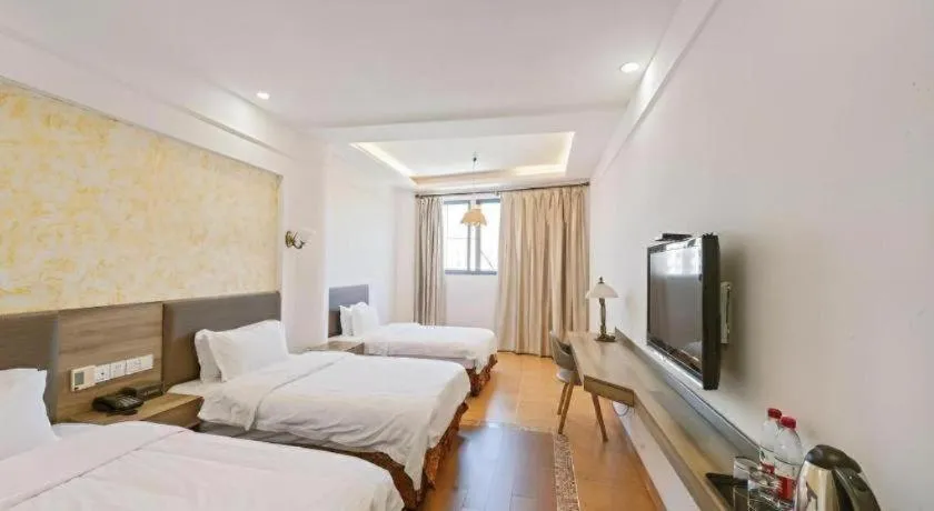 Bed in GreenTree Alliance Hotel Shanghai Baoshan District Meilan Lake Yueluo Road