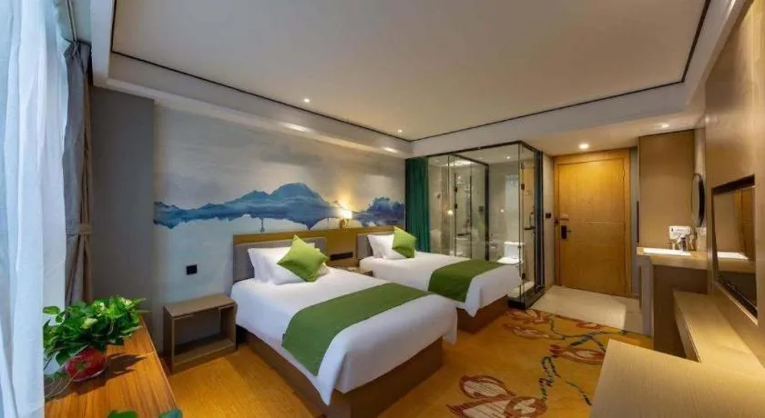 Bed in Shell Hotel Anhui Huaibei Railway Station Huiyuan Road