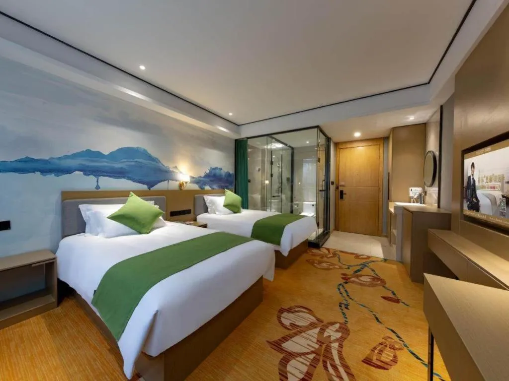 Bed in Shell Hotel Anhui Huaibei Railway Station Huiyuan Road