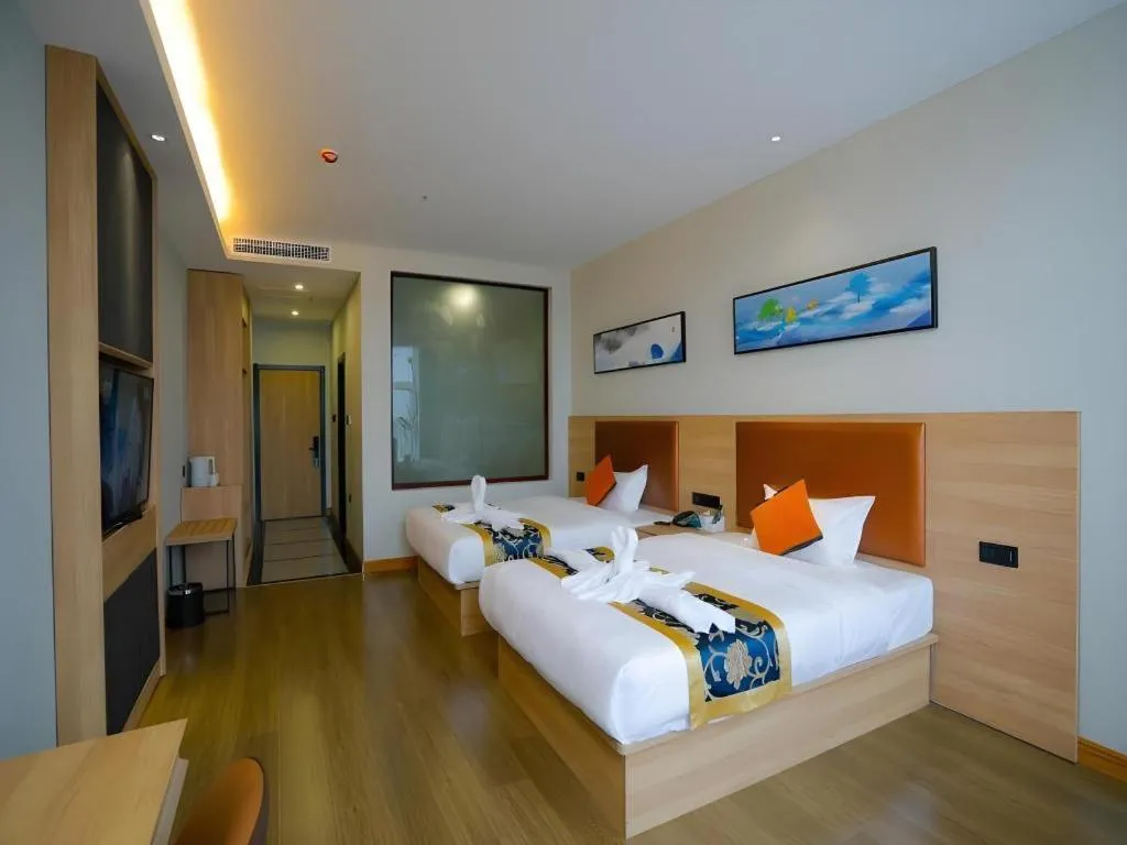 Bed in Green Tree Inn Express Tangshan Yueting County Bus Station