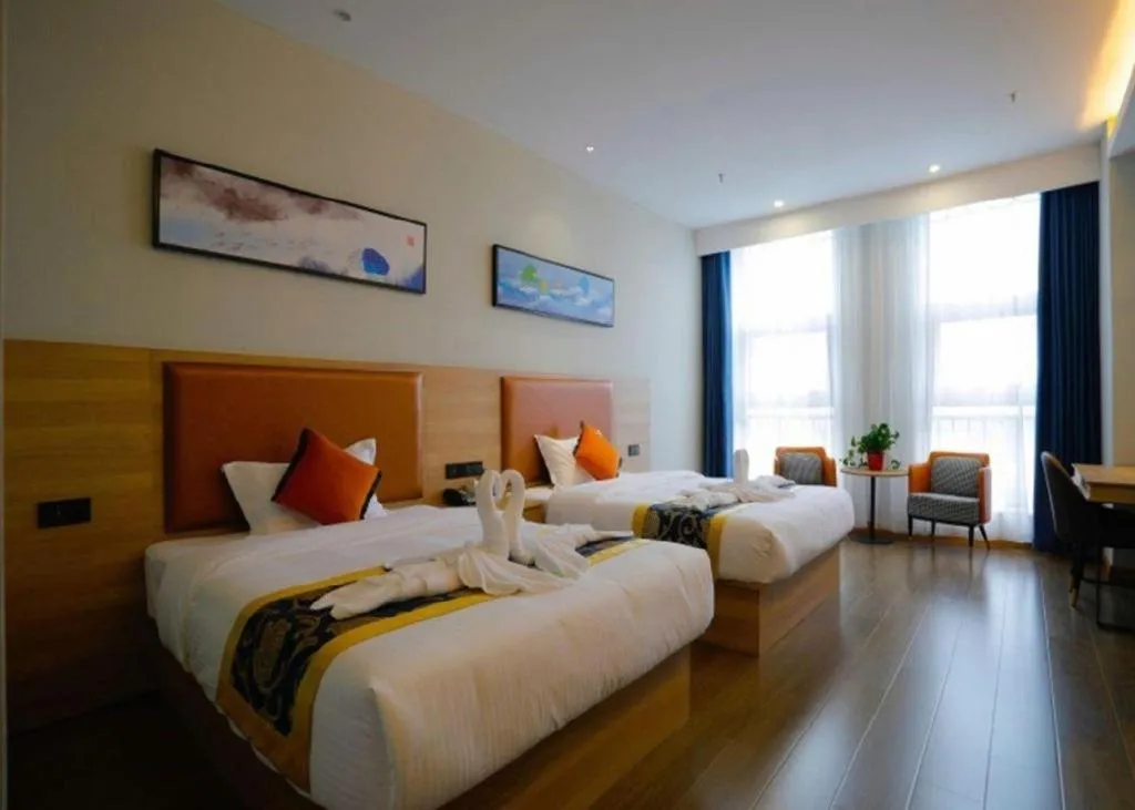 Bed in Green Tree Inn Express Tangshan Yueting County Bus Station