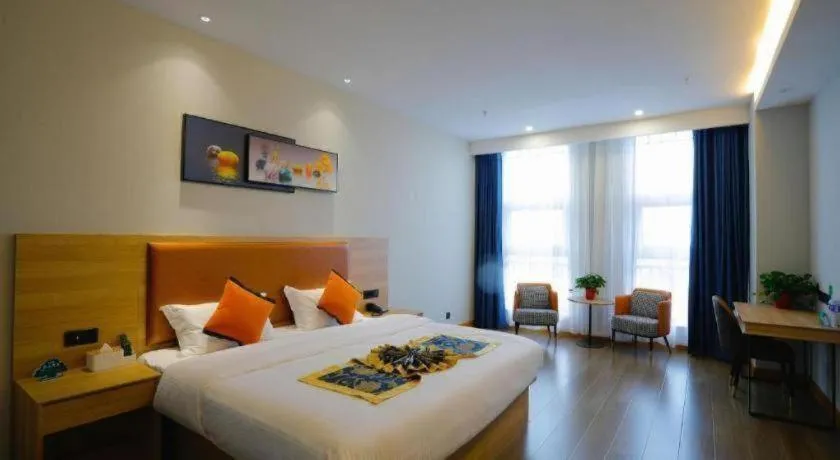 Bed in Green Tree Inn Express Tangshan Yueting County Bus Station