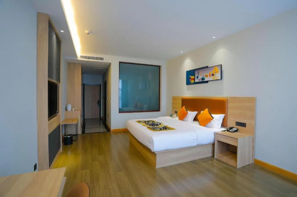 Bed in Green Tree Inn Express Tangshan Yueting County Bus Station