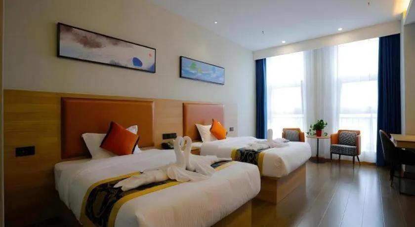 Bed in Green Tree Inn Express Tangshan Yueting County Bus Station