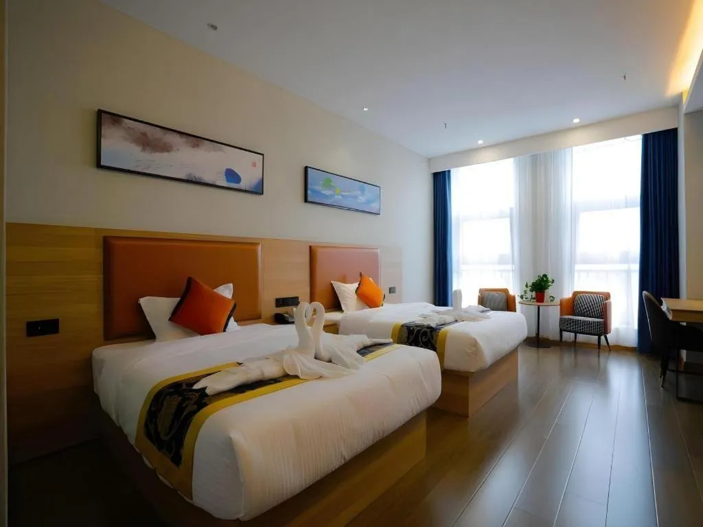 Bed in Green Tree Inn Express Tangshan Yueting County Bus Station