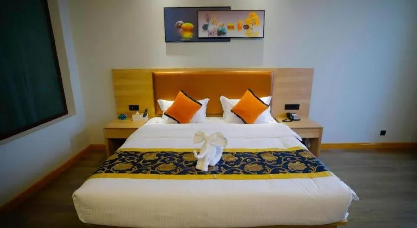 Bed in Green Tree Inn Express Tangshan Yueting County Bus Station