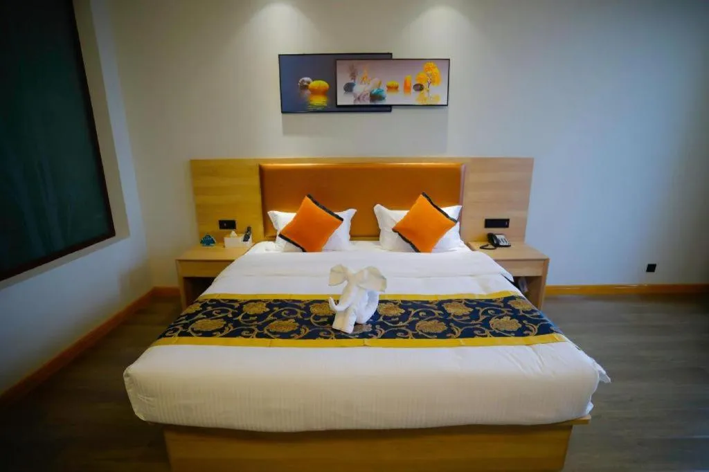 Bed in Green Tree Inn Express Tangshan Yueting County Bus Station