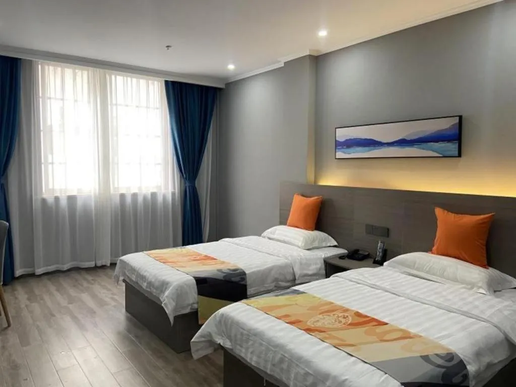 Bed in Shell Hotel Yancheng Binhai County Renmin Nan Road