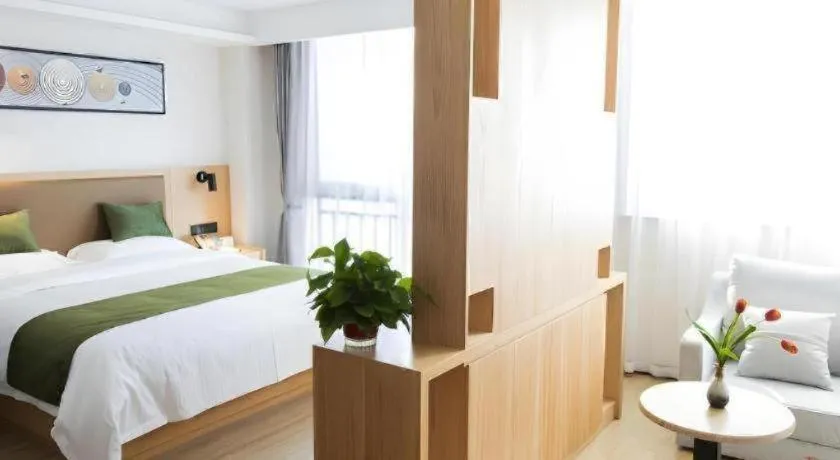 Bed in Green Tree Inn Fuyang Funan County Tianzhu Square