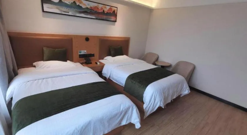 Bed in Green Tree Inn Fuyang Funan County Tianzhu Square