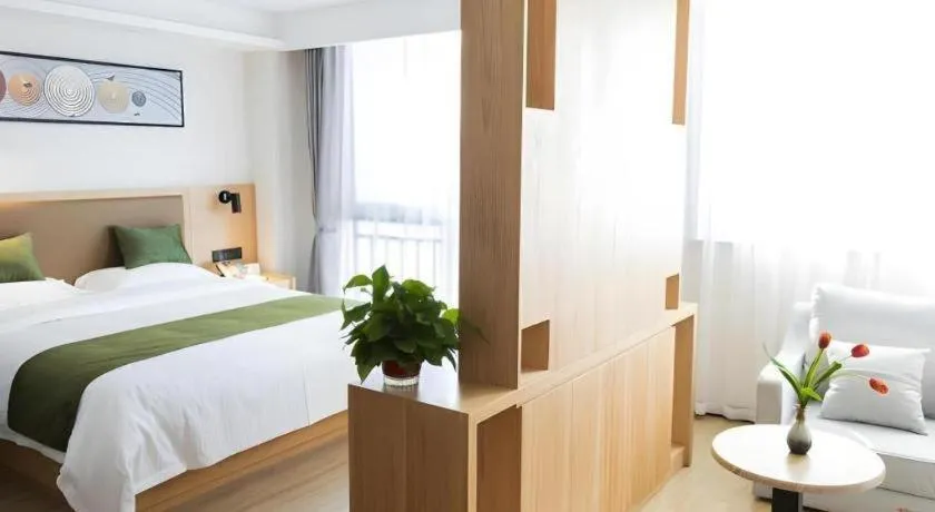 Bed in Green Tree Inn Fuyang Funan County Tianzhu Square