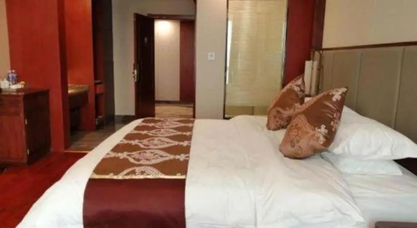 Bed in GreenTree Eastern Hotel Linyi Linshu County Aegean Sea