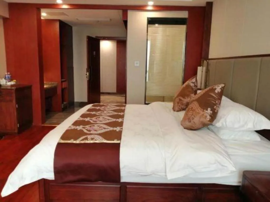 Bed in GreenTree Eastern Hotel Linyi Linshu County Aegean Sea