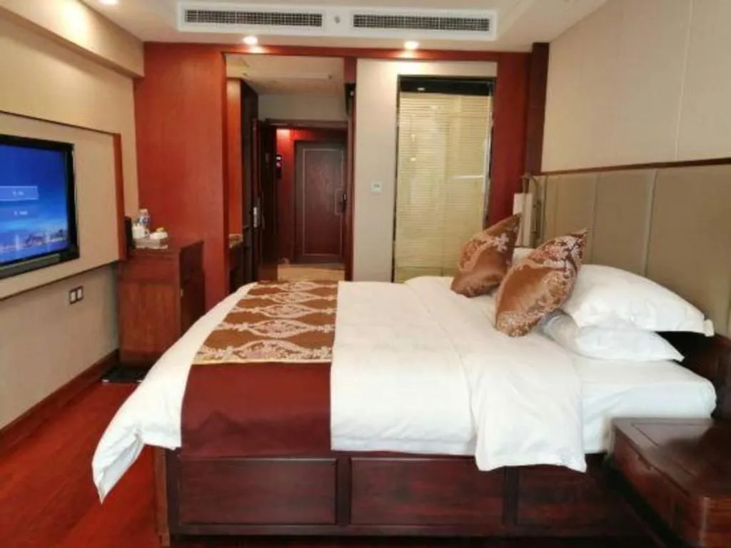 Bed in GreenTree Eastern Hotel Linyi Linshu County Aegean Sea