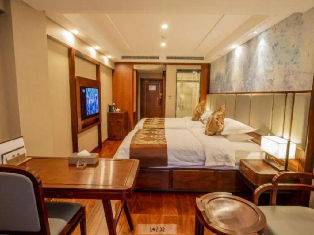 Bed in GreenTree Eastern Hotel Linyi Linshu County Aegean Sea