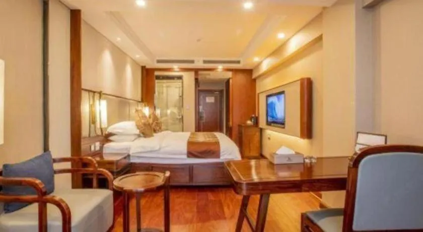 Bed in GreenTree Eastern Hotel Linyi Linshu County Aegean Sea