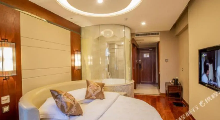 Bed in GreenTree Eastern Hotel Linyi Linshu County Aegean Sea