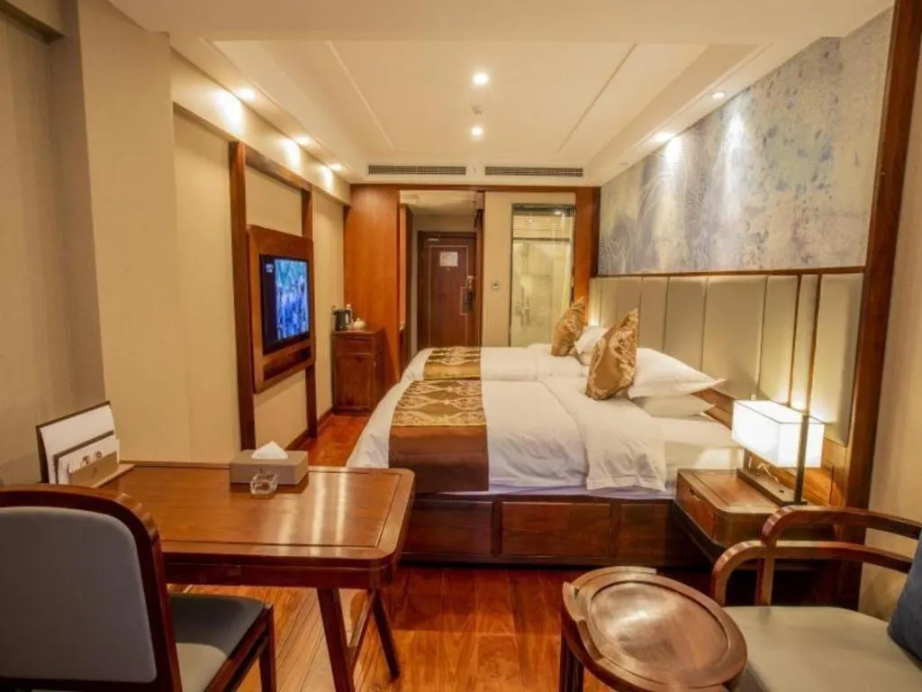 Bed in GreenTree Eastern Hotel Linyi Linshu County Aegean Sea