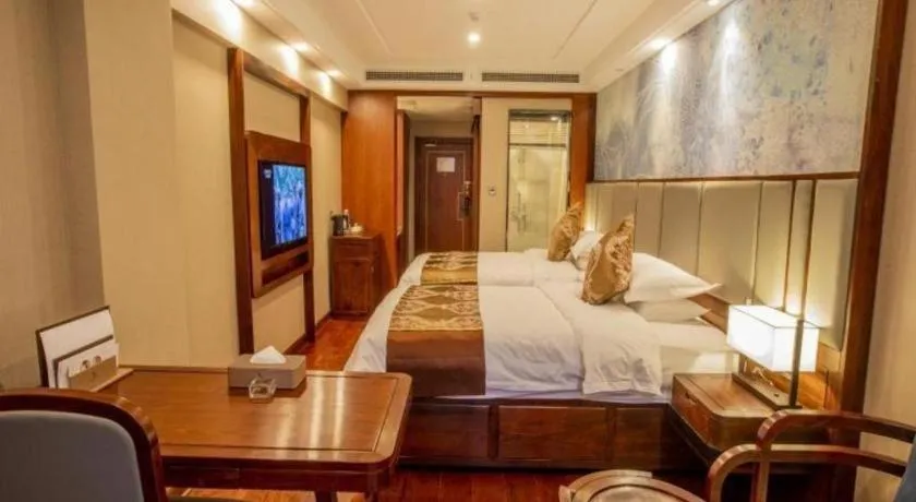 Bed in GreenTree Eastern Hotel Linyi Linshu County Aegean Sea