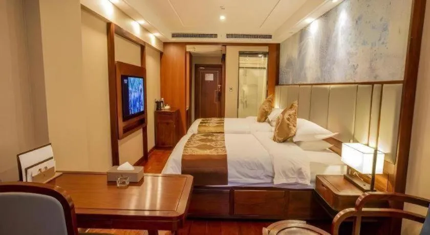 Bed in GreenTree Eastern Hotel Linyi Linshu County Aegean Sea