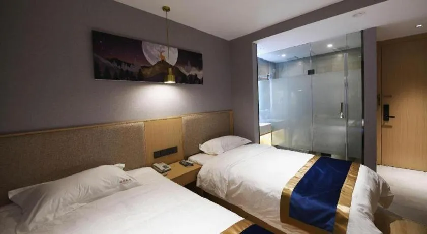 Bed in Shell Hotel Shanghai Normal University Hongcao Road Metro Station Guiping Road
