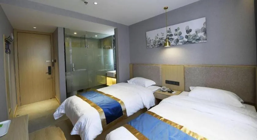 Bed in Shell Hotel Shanghai Normal University Hongcao Road Metro Station Guiping Road