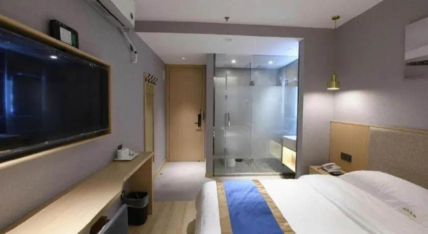 Bed in Shell Hotel Shanghai Normal University Hongcao Road Metro Station Guiping Road