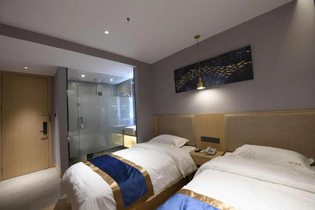 Bed in Shell Hotel Shanghai Normal University Hongcao Road Metro Station Guiping Road