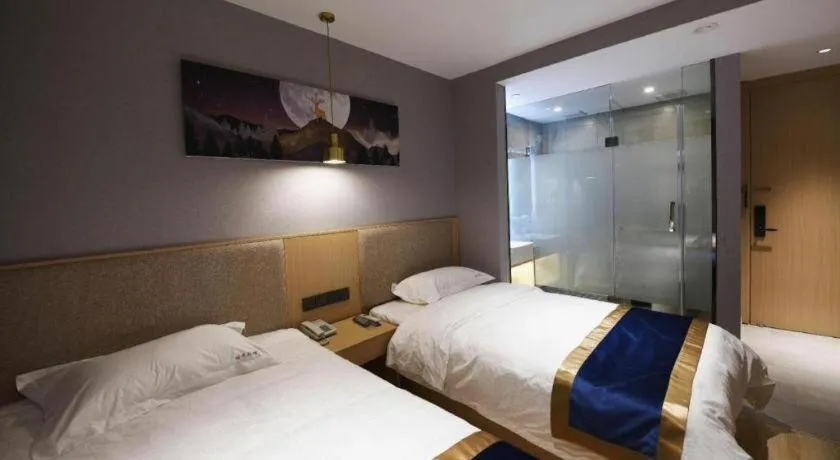 Bed in Shell Hotel Shanghai Normal University Hongcao Road Metro Station Guiping Road