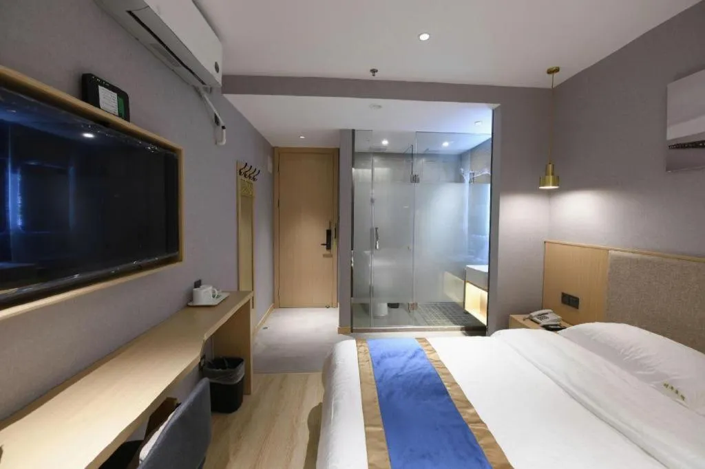 Bed in Shell Hotel Shanghai Normal University Hongcao Road Metro Station Guiping Road