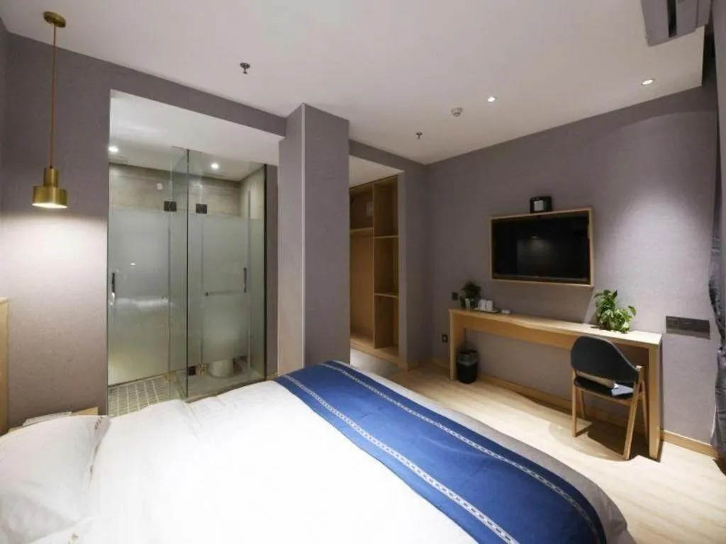 Bed in Shell Hotel Shanghai Normal University Hongcao Road Metro Station Guiping Road