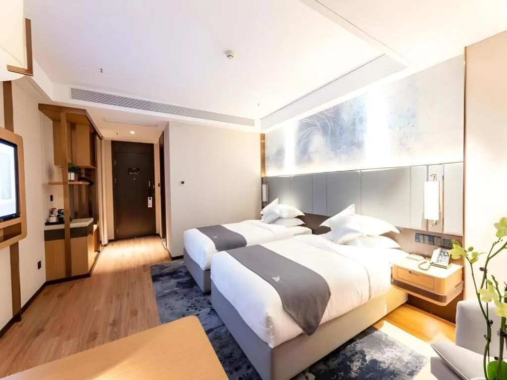 Bed in GreenTree Eastern Hotel Suzhou Dushu Lake Yinshan Lake Guoyuan Road Metro Station